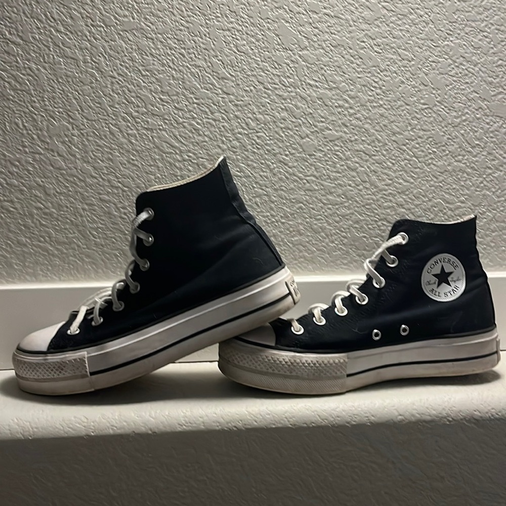 Black Platform Converse US Women's 8